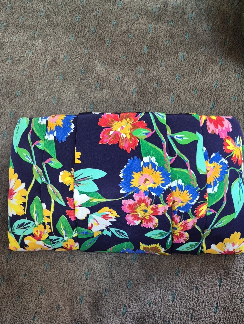 kate spade Floral Navy Gold Accent Clutch! NWT!!